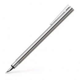Faber-Castell NEO Slim Edelstahl glänzend Patronenfüllhalter 