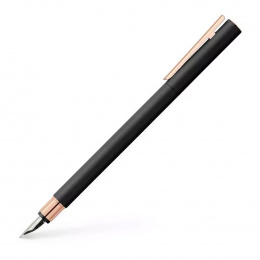 Faber-Castell NEO Slim Metall schwarz roségoldfarben Patronenfüllhalter 
