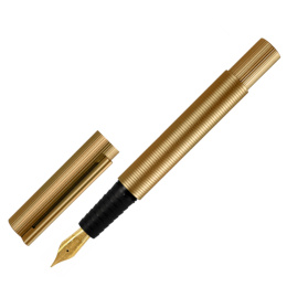 Otto Hutt design 08 Faden-Guillochierung Matt Gelbgold Kolbenfüllhalter 