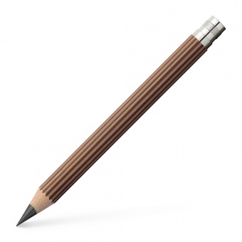 Graf von Faber-Castell Drei kannelierte Taschenbleistifte im Magnum-Format Braun