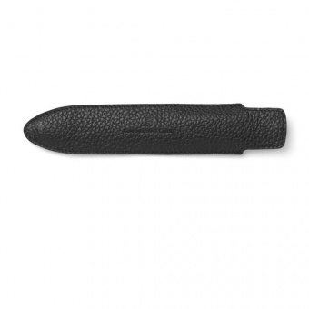 Graf von Faber-Castell Leder Cashmere Steck-Etui für 1 Schreibgerät lang Schwarz