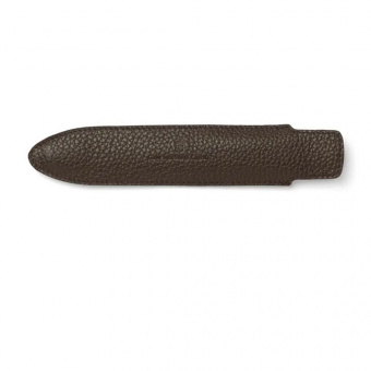 Graf von Faber-Castell Leder Cashmere Steck-Etui für 1 Schreibgerät lang Dunkelbraun