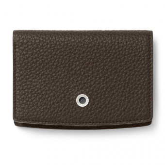 Graf von Faber-Castell Leder Cashmere Notizblocketui mit Schlaufe Dunkelbraun