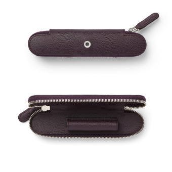 Graf von Faber-Castell Leder EPSOM Reißverschluss-Etui für 1 Schreibgerät Violet Blue