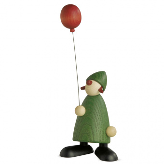 Köhler Gratulantin Lina in Grün mit rotem Luftballon klein