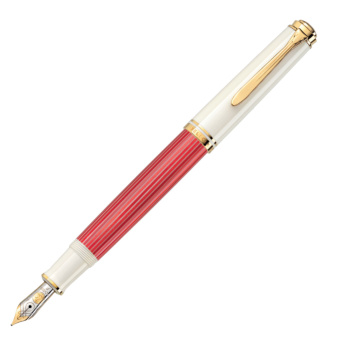Pelikan Souverän M600 Special Edition Rot-Weiss Kolbenfüllhalter