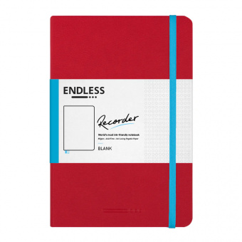 Endless Recorder Notizbuch Blanko Rot