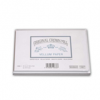 Original Crown Mill Velin weiss Briefpapier Briefkarten-/hüllenset DIN A/C6 (je 15 St.)