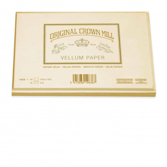 Original Crown Mill Velin creme Briefpapier Briefkarten-/hüllenset DIN A/C6 (je 15 St.)