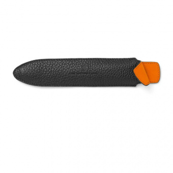 Graf von Faber-Castell Leder Cashmere Steck-Etui für 1 Schreibgerät lang Schwarz