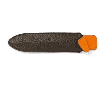 Graf von Faber-Castell Leder Cashmere Steck-Etui für 1 Schreibgerät kurz Dunkelbraun