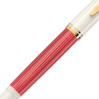 Pelikan Souverän M600 Special Edition Rot-Weiss Kolbenfüllhalter