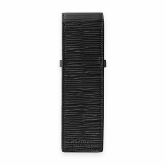 Montblanc Meisterstück 4810 Leder Etui für 2 Schreibgeräte Schwarz
