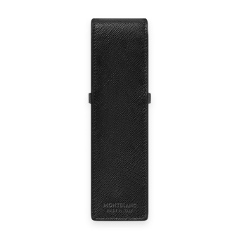 Montblanc Sartorial Leder Etui für 2 Schreibgeräte Schwarz