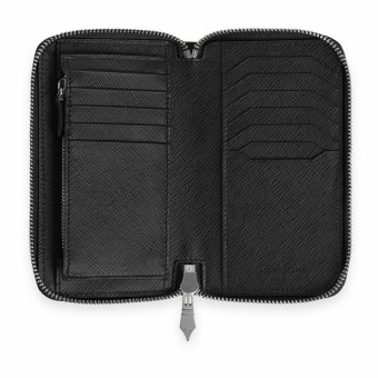 Montblanc Sartorial Brieftasche mit Reissverschluss 12cc Schwarz