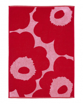 marimekko Unikko Handtuch Rot/Rosa 50 x 70 cm 