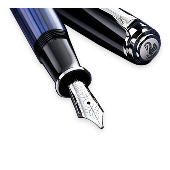 Pelikan Souverän M405 Kolbenfüllhalter Schwarz-Blau