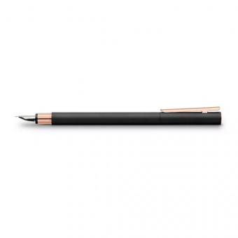 Faber-Castell NEO Slim Metall schwarz roségoldfarben Patronenfüllhalter