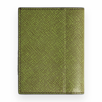 Montblanc Sartorial Leder Mini-Brieftasche 4cc Lindgrün/Cassis 