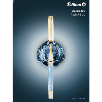 Pelikan Classic M200 Special Edition Pastell-Blau Kolbenfüllhalter