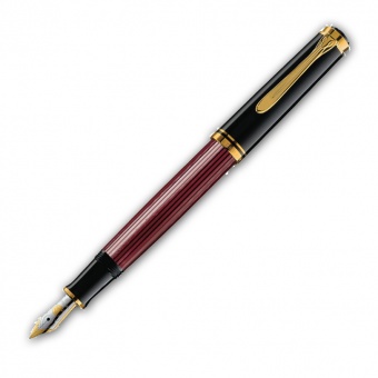 Pelikan Souverän M400 Kolbenfüllhalter Schwarz-Rot