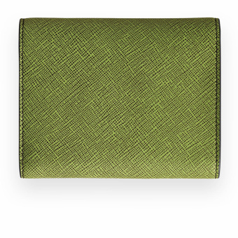 Montblanc Sartorial Leder Trio Brieftasche 6cc Lindgrün/Cassis
