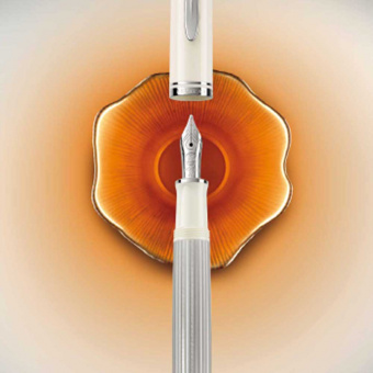 Pelikan Souverän M405 Silber-Weiss Kolbenfüllhalter