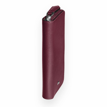 Montblanc Sartorial Leather Case for 2 Writing Instruments with Zip Cassis