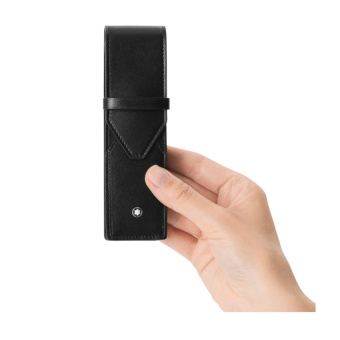 Montblanc Meisterstück Leder Etui für 2 Schreibgeräte Schwarz