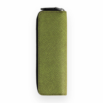 Montblanc Sartorial Leather Case for 1 Writing Instrument with Zip Green/Cassis
