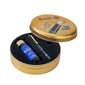 Kaweco AL SPORT Kolbenfüllhalter Starter Set navy M -Mittel