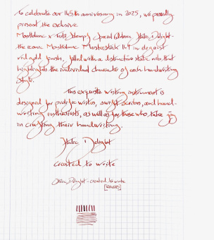 Montblanc x Fritz Schimpf Special Edition Italic Delight Kolbenfüllhalter