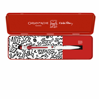 Caran d´Ache + Keith Haring 849 Kugelschreiber weiß Sonderedition