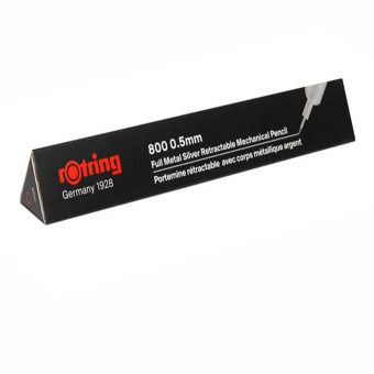 Rotring 800 Feinminenstift mit Drehmechanik und vollversenkbarer Spitze silber