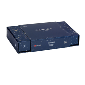 Caran d´Ache Ecridor Cosmic Blue Set Kugelschreiber mit Lederetui