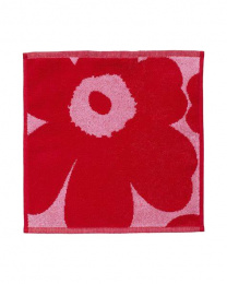 marimekko Unikko Mini-Handtuch Rot/Rosa 30 x 30 cm 